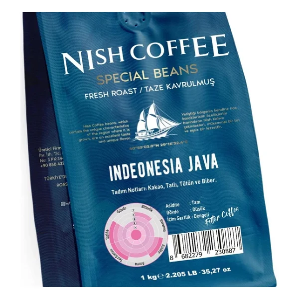 Nish Special Beans Endonezya Java Filtre Kahve 1 kg - Görsel 6