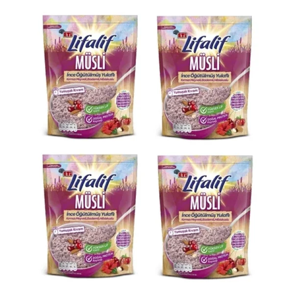 Eti Lifalif İnce Öğütülmüş Hibiskuslu Müsli 250 gr 4'lü - Görsel 7