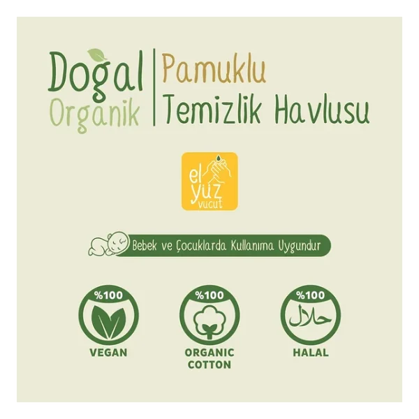 Sleepy Doğal Organik Pamuklu 15 Yaprak 10'lu Paket Islak Cep Mendili - Görsel 4