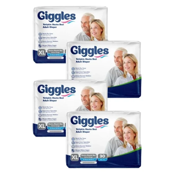 Giggles Belbantlı Ekstra Büyük Boy XL 30'lu 4 Adet Hasta Bezi - Görsel 6