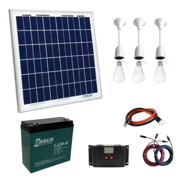 50 Watt Güneş Paneli Aydınlatma Paketi Solar Paket - Görsel 2