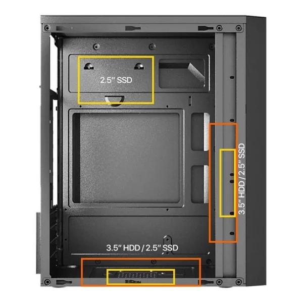 Seclife SLC-6530B 300 W Micro ATX Bilgisayar Kasası - Görsel 6