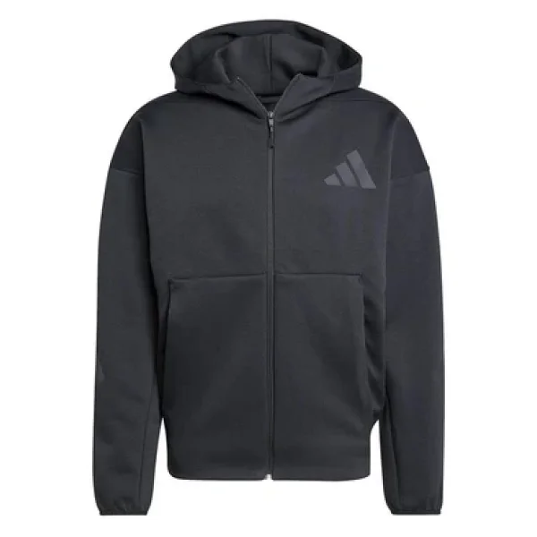Adidas Z.N.E. JE7538 Kapüşonlu Siyah Erkek Eşofman Üstü - Görsel 2