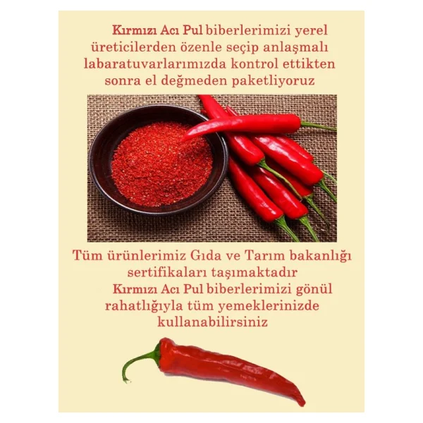 Parmak Baharat Zehir Acı Frenk 1000 gr Pul Biber - Görsel 7
