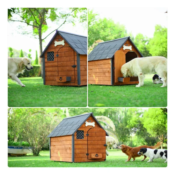 Mandu Isı Yalıtımlı XLarge Ahşap Köpek Kulübesi - Görsel 6