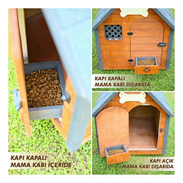 Mandu Isı Yalıtımlı XLarge Ahşap Köpek Kulübesi - Görsel 8