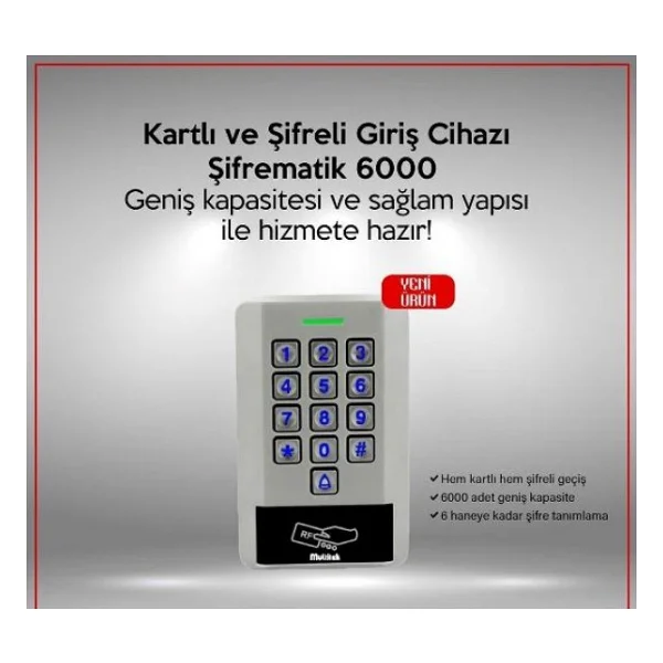 Multitek 6000 Şifreli Metal Şifrematik - Görsel 4