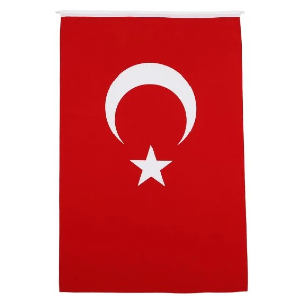 Türk Bayrağı 100x150 cm Alpaka Kumaş - Görsel 7