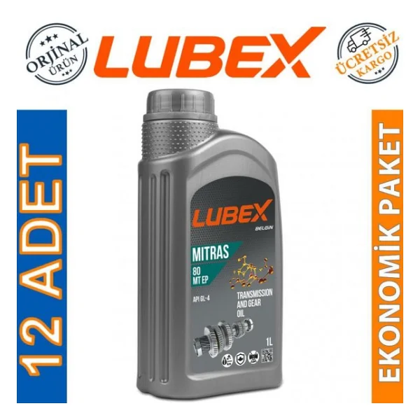 Lubex Mitras MT EP 80 1 Lt Manuel Şanzıman Yağı (12 Adet) - Görsel 4