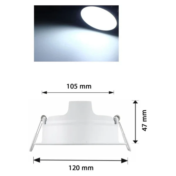 Philips Meson 7-7,5W Led Panel Beyaz 6500K Gömme Spot Lamba 10,5 Cm - Görsel 4