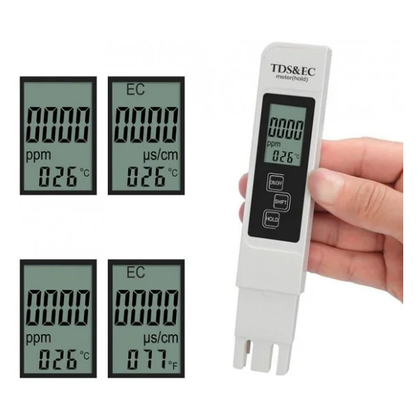TDS EC Metre Termometreli Su Kalite ve İletkenlik Ölçüm Cihazı - Görsel 4