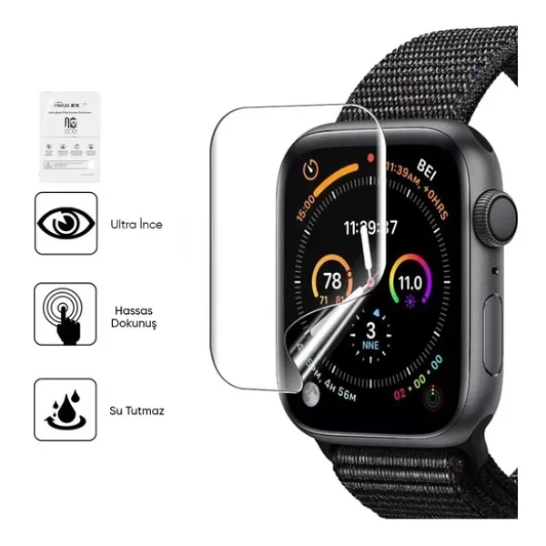 Apple Watch 10 42Mm 6 Adet Uyumlu Şeffaf Ultra Koruyucu Nano Jelatin - Görsel 6