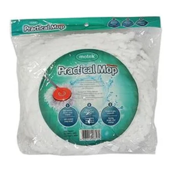 Motek Fix Mop Temizli Seti Paspas Temizlik Kovası+4Ad Yedek Başlık - Görsel 6