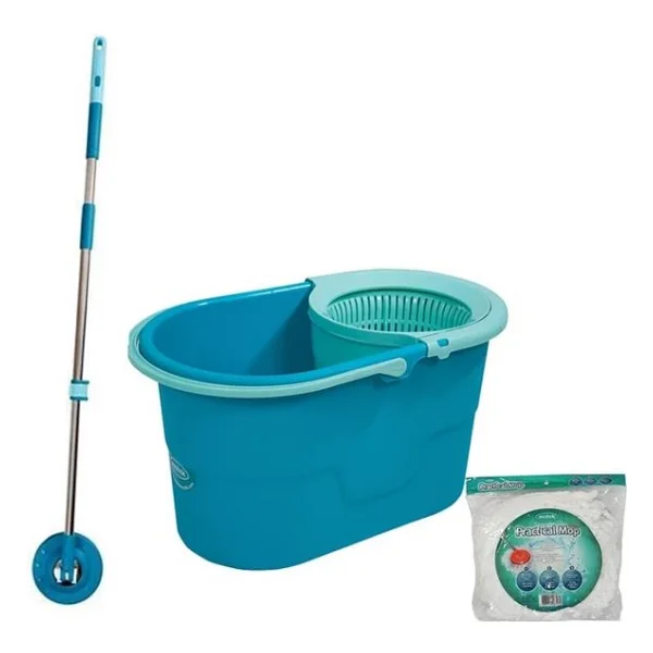 Motek Fix Mop Temizli Seti Paspas Temizlik Kovası+4Ad Yedek Başlık - Görsel 3