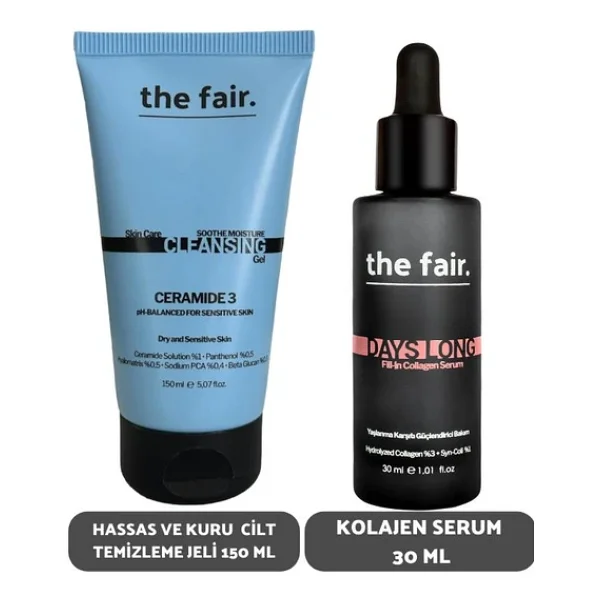 the fair. Hassas ve Kuru Cilt Temizleme Jeli 150 ml ve Kolajen Serum 30 ml - Görsel 2