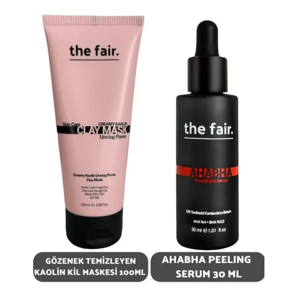 the fair. Gözenek Temizleyen Kaolin Kil Maskesi 100 ml ve Ahabha Peeling Serum 30 ml - Görsel 3