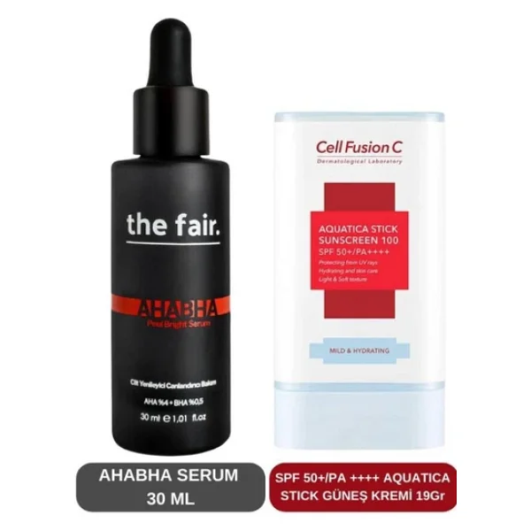 the fair. AHABHA Peeling Asit ve Stick Güneş Kremi Set - Görsel 2