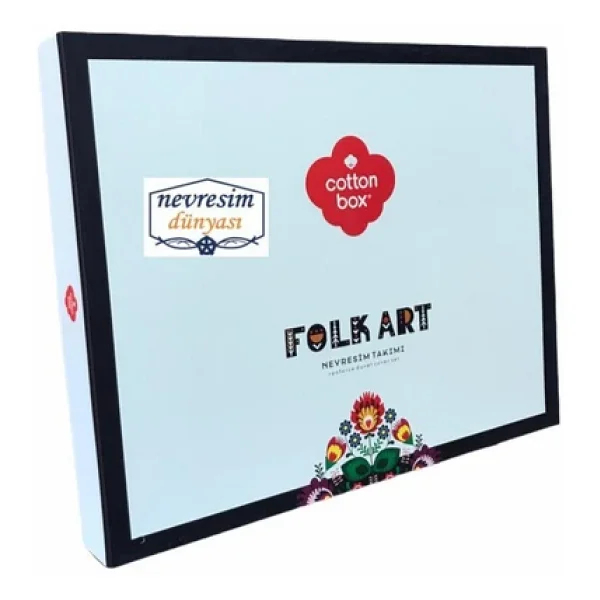 Cotton Box Folk Art Çift Kişilik Nevresim Takimi True Tarçın - Görsel 8