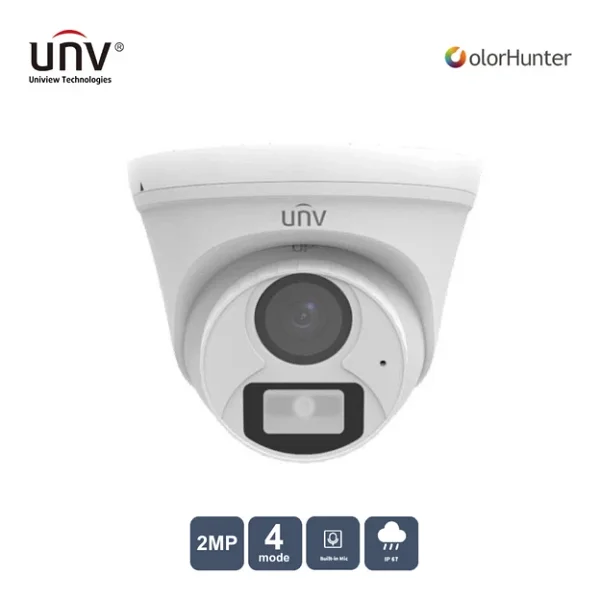 Uniview UAC-T112-AF28-W 2MP 2.8MM Colorhunter 20MT IP67 Ahd Dahili Ses Dome Kamera - Görsel 4