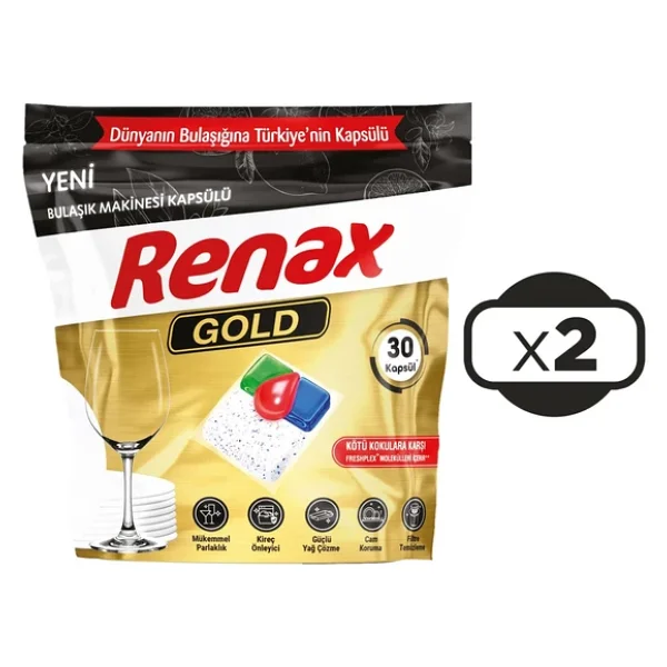 Renax Gold Bulaşık Makinesi Tableti 30'lu 2 Adet - Görsel 5