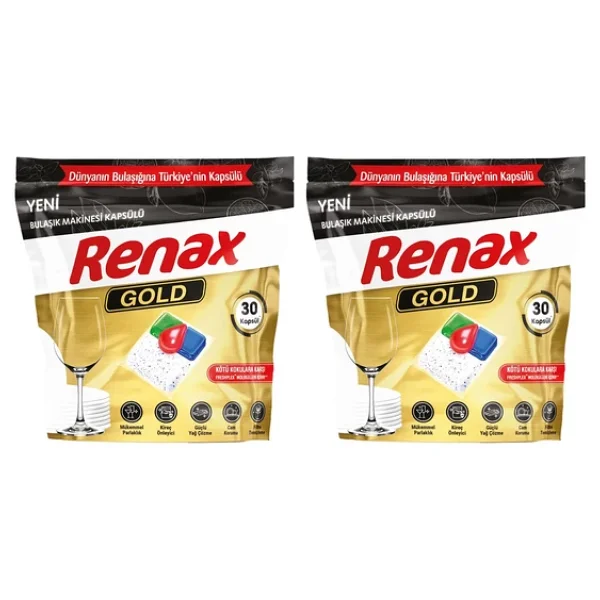 Renax Gold Bulaşık Makinesi Tableti 30'lu 2 Adet - Görsel 4