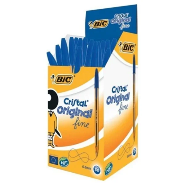 Bic Cristal Fine 50'li Kutu Mavi Tükenmez Kalem - Görsel 2