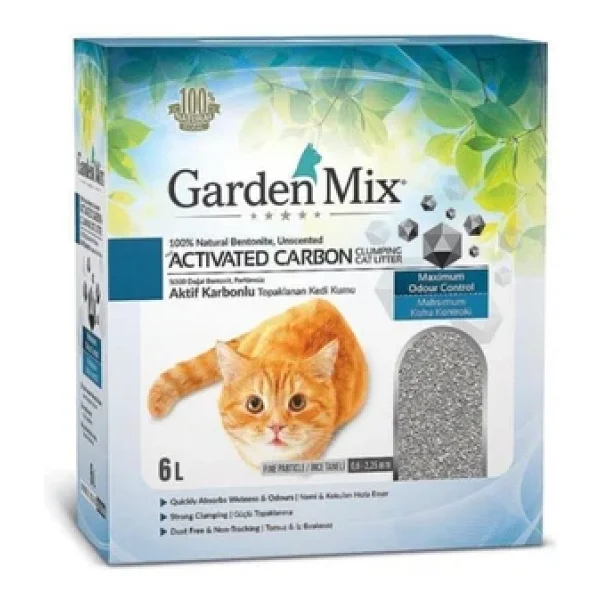 Gardenmix Aktif Karbonlu 6 lt İnce Taneli Bentonit Kedi Kumu - Görsel 7