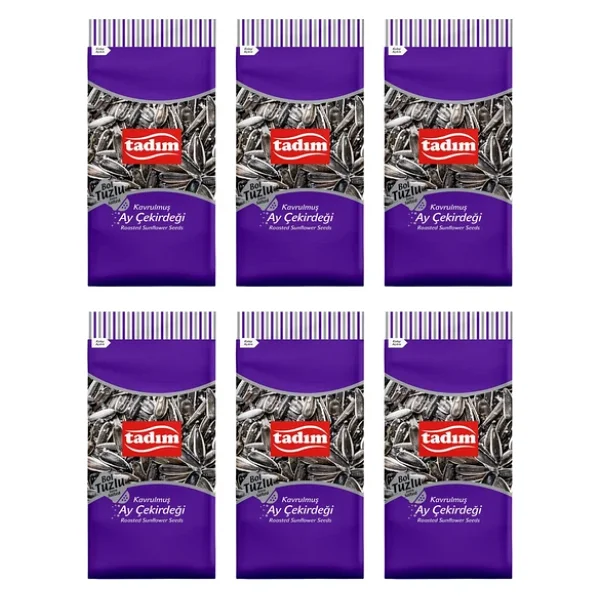 Tadım Ayçekirdeği 180 Gr Bol Tuzlu Kavrulmuş Siyah X 6 Adet - Görsel 6