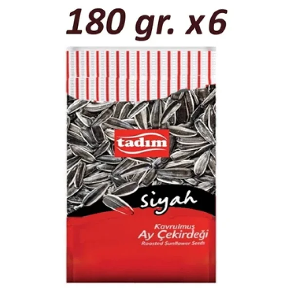 Tadım Ayçekirdeği 180 Gr Kavrulmuş Siyah Ve Bol Tuzlu 12 Li Karma Paket - Görsel 7