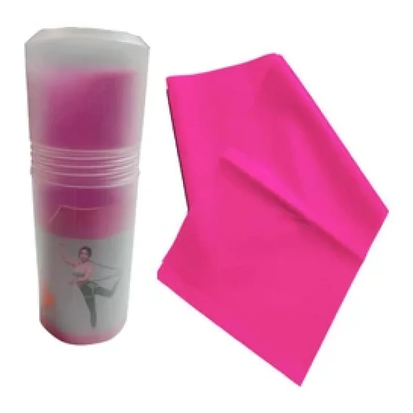 Pilates Bandı Orta Sert 140 X 15 Cm Egzersiz Direnç Lastiği Pembe - Görsel 2