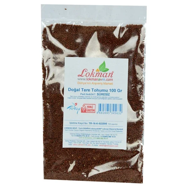Lokmanavm Doğal Tere Tohumu 100 Gr Paket - Görsel 2