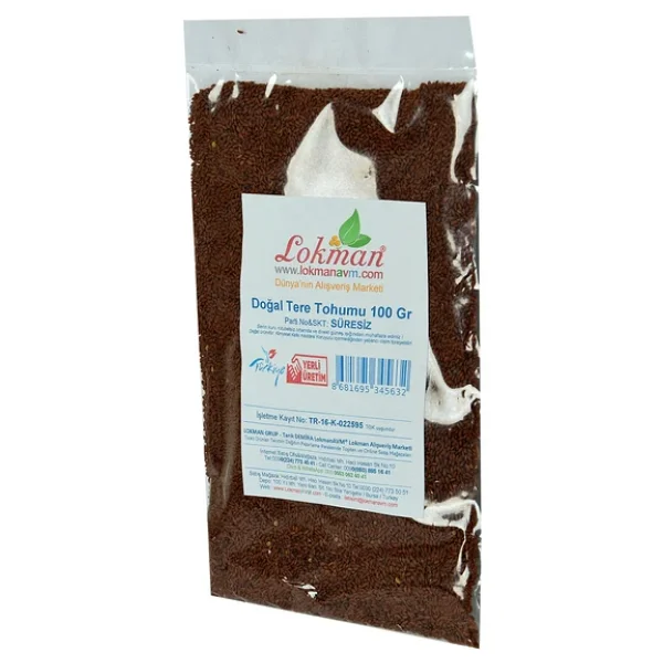 Lokmanavm Doğal Tere Tohumu 100 Gr Paket - Görsel 3