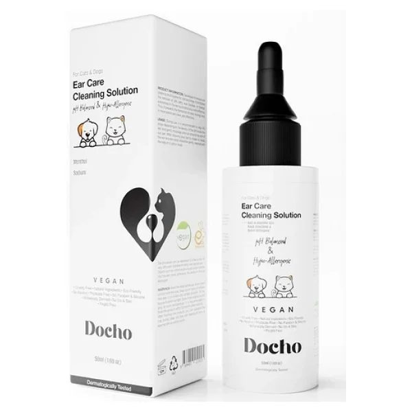 Docho Kedi ve Köpekler için 50 ml Kulak Temizleme ve Bakım Solüsyonu - Görsel 3