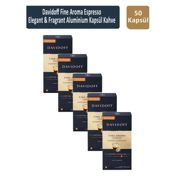 Davidoff Fine Aroma Espresso Elegant ve Fragrant Kapsül Kahve 10'lu 5 Adet - Görsel 6