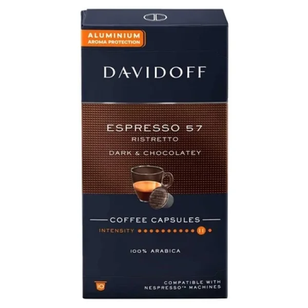 Davidoff Espresso 57 Ristretto Dark ve Chocolatey Kapsül Kahve 10'lu 5 Adet - Görsel 7