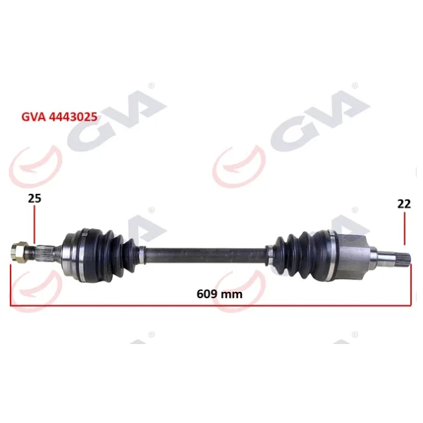 Komple Aks Sol Peugeot 306 1.6 93-00 609mm - Görsel 3