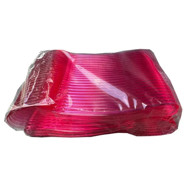 Plastik Şeffaf Pembe Sup Kaşık - Tatlı Dondurma Kaşığı - 12.5 Cm. - 50 Adetlik 5 Paket - Görsel 3