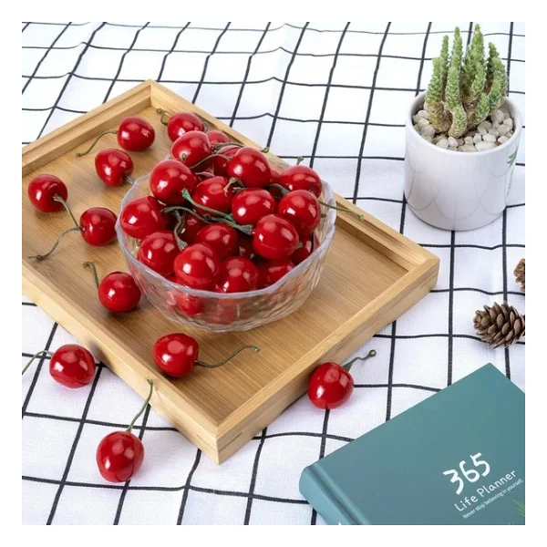 Yapay Kiraz Kırmızı 20li Paket Yapay Meyve - Görsel 6