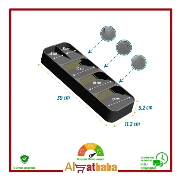 Decobella 5 Bölmeli Çekmece Kaşıklık - Görsel 7