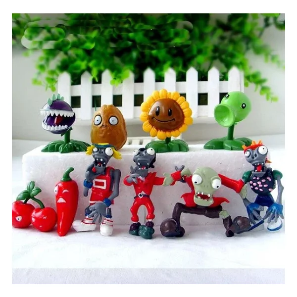 Plants And Zombies zombiler+ Bitkiler 10 adet 3-7 cm figur set - Görsel 6