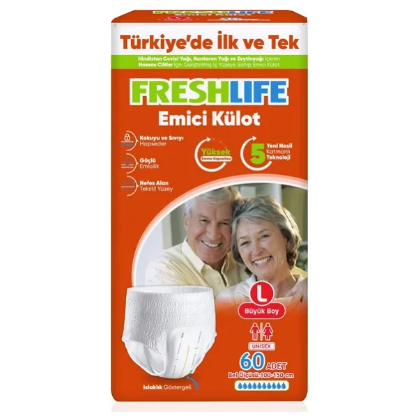 Freshlife Emici Külot Büyük Boy L 30'lu 2 Adet Hasta Bezi - Görsel 4