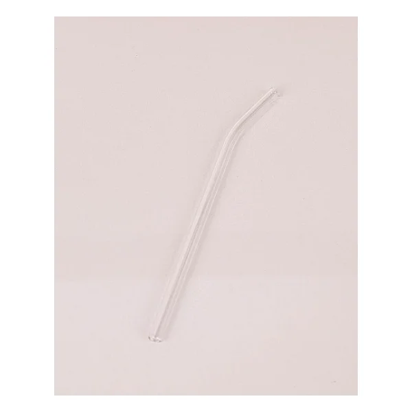 6 Adet Kokteyl Sunum Pipeti Cam Pipet Isıya Dayanıklı Eğimli 20cm Şeffaf Cam Pipet Tekli - Görsel 2