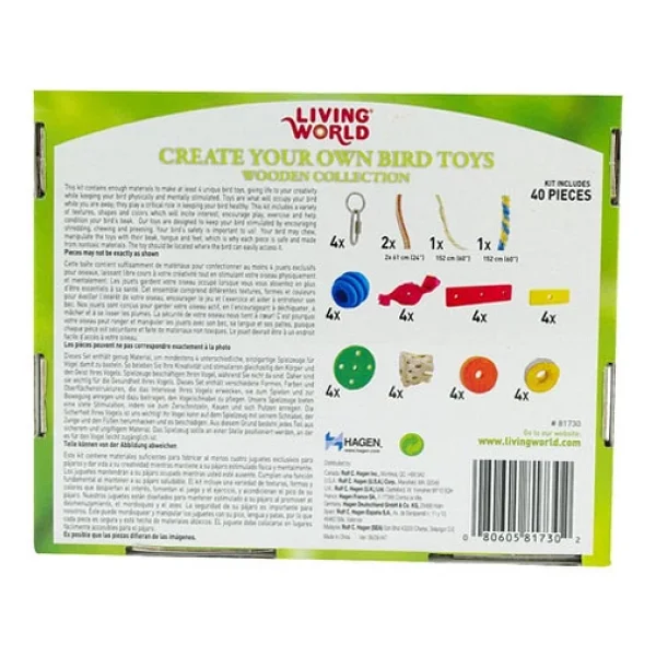 Hagen Living World Kuş Oyuncak Yapma Seti - Ahşap - Görsel 5