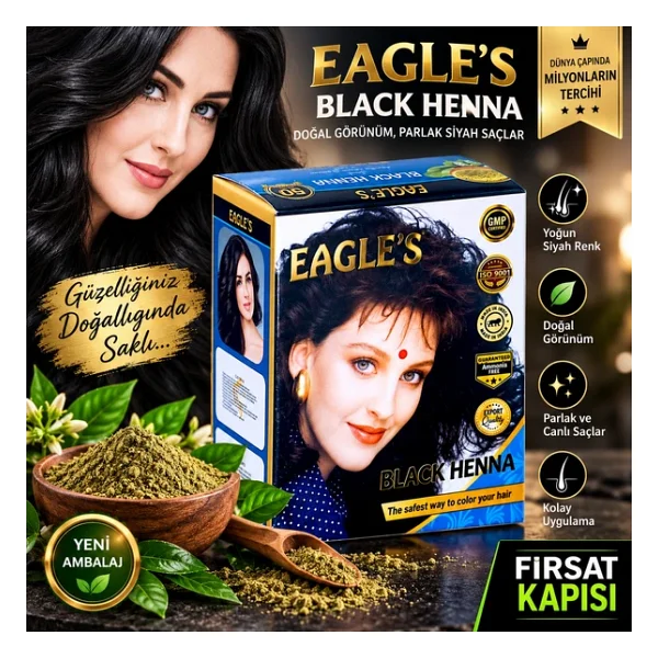 Eagles Black Henna Hint Kınası 6'lı Paket - Görsel 5