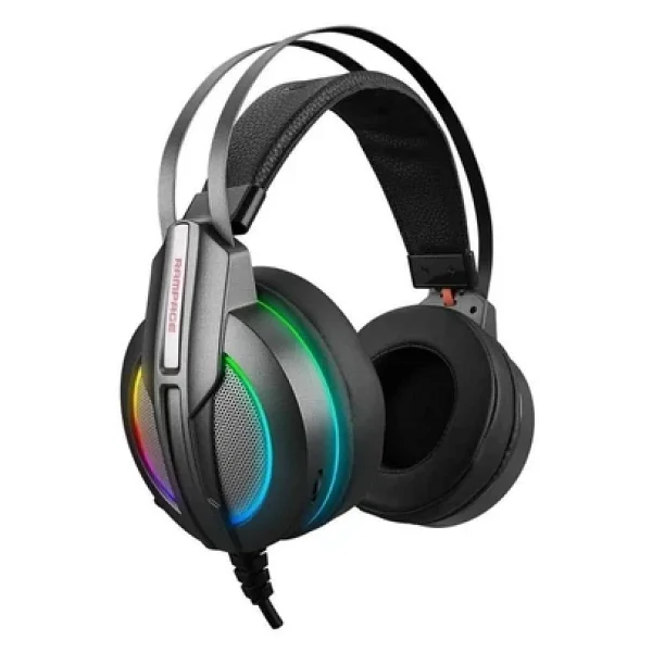 Rampage Stark Plus RM-K6 RGB 7.1 USB Kablolu Kulak Üstü Oyuncu Kulaklığı - Görsel 2