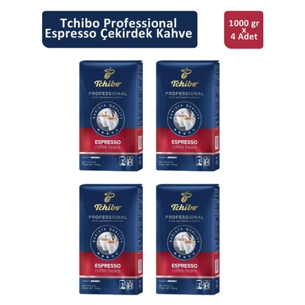 Tchibo Professional Espresso Çekirdek Kahve 1 kg 4'lü - Görsel 4