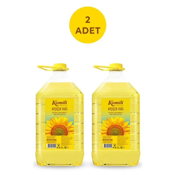 Komili Ayçiçek Yağı 4 lt 2'li - Görsel 2