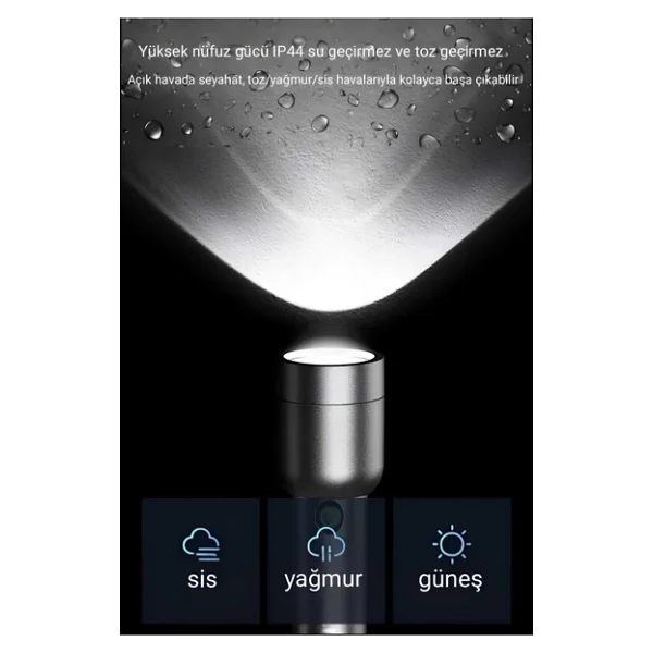 Philips SFL1236 3W 300 Lümen Şarj Edilebilir Led El Feneri Siyah (200Mt Menzil, Ip44) (Ramwhite Garantili) - Görsel 4
