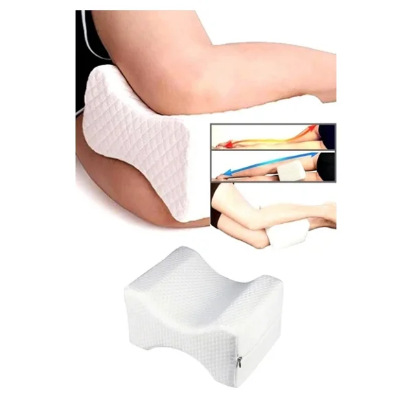 Medikaltec Beyaz Ortopedik Hamile Destek Yastığı Bacak Arası Yastık Hamile Yastığı Pozisyon Yastığı - 10 mm - Görsel 3