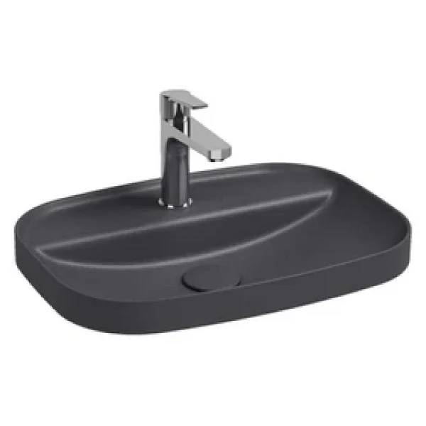 İsvea Infinity Inset 55 cm Antrasit Delikli Lavabo - Görsel 5